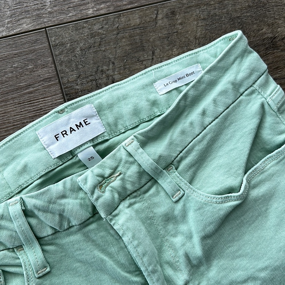 Frame Denim — Le Crop Mini Boot Spring Green - Picture 2 of 4